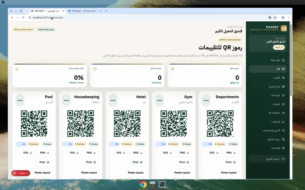 QR التقييمات
